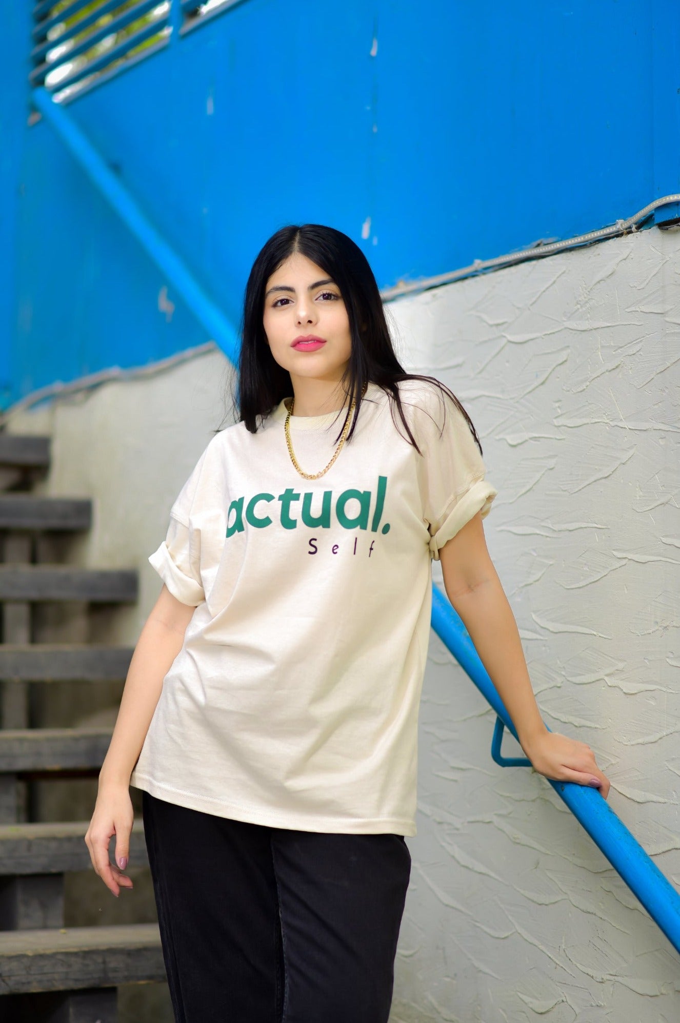 Actual oversized T-shirt in Off-White-Women