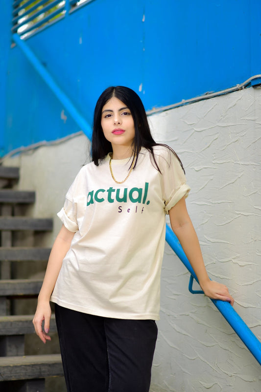 Actual oversized T-shirt in Off-White-Women