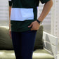 Oversized Green Striped Rugby Shirt-Men