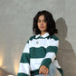 Boston Green Striped Rugby Shirt-Women (winter)
